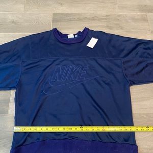 VINTAGE NIKE PURPLE PLUM / DARK BLUE SWEATHSHIRT SIZE L-XL - see pics for specs